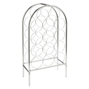 Portabottiglie 14 vino, finitura cromo - RTA