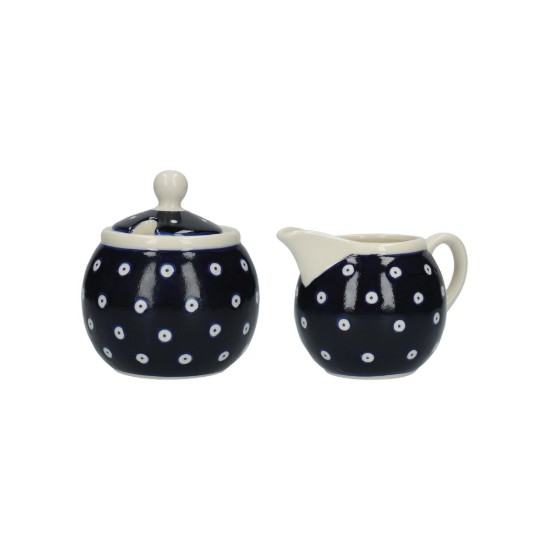 Set van suikerpot en melkkan, keramiek – London Pottery
