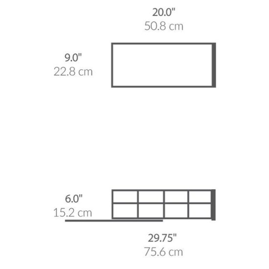 Verschuifbare organizer voor kast, 22,8 x 50,8 cm - merk "simplehuman"