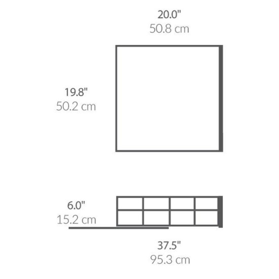 Verschuifbare organizer voor kast, 50,2 x 50,8 cm - merk "simplehuman"