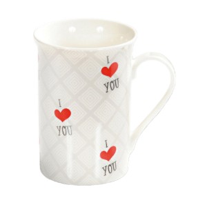 Tazza in porcellana, 250 ml, "I love you" - Kesper