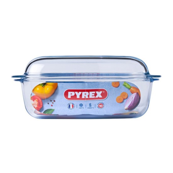 Piatto rettangolare con coperchio, in vetro resistente al calore, "Essentials", 4,4L + 2,3L - Pyrex