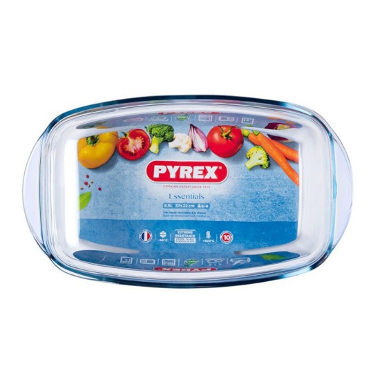 Piatto rettangolare con coperchio, in vetro resistente al calore, "Essentials", 4,4L + 2,3L - Pyrex