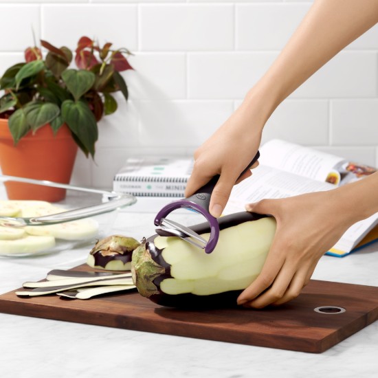 Large vegetable peeler, stainless steel, purple - OXO