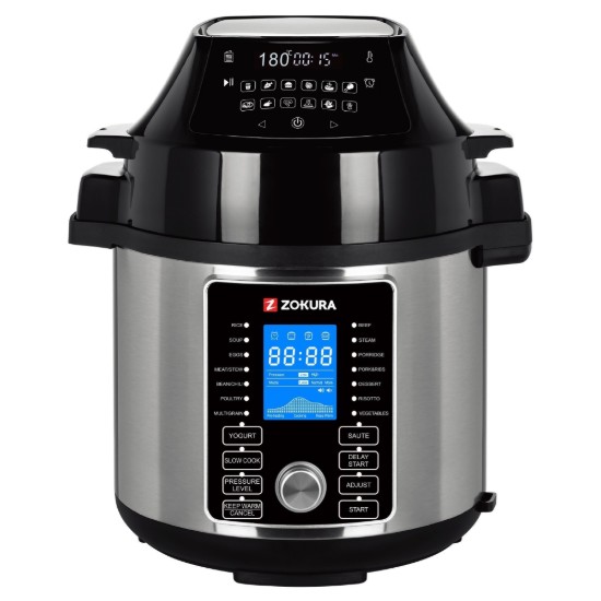 2-in-1 multifunctionele elektrische snelkookpan, 5,6 L, 1500 W - Zokura