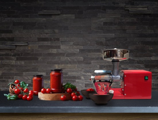 Elektrische tomatenpers, 250 W, met roestvrijstalen accessoires - Cibustek