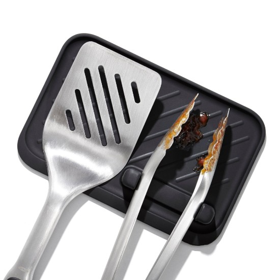 Turner and tongs grill set, stainless steel - OXO