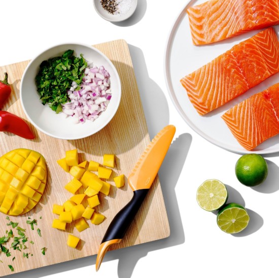 Mango slicing knife with scoop, plastic - OXO