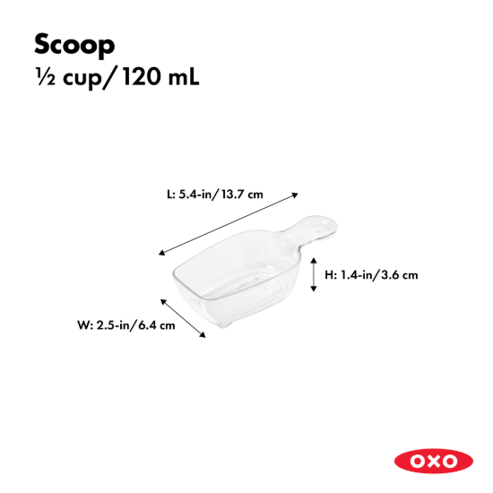 Dosing scoop, plastic, 125 ml - OXO
