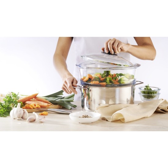 Si til dampkogning, lavet af termobestandigt glas, "Classic", 24 cm/4 L – Pyrex