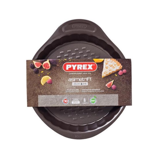 Baking pan for tarts, 25 cm, "ASIMETRIA", carbon steel - Pyrex