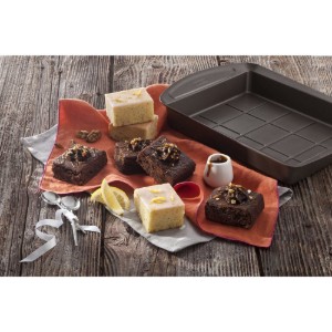 Teglia, 28 x 22 cm, "ASIMETRIA", acciaio al carbonio - Pyrex