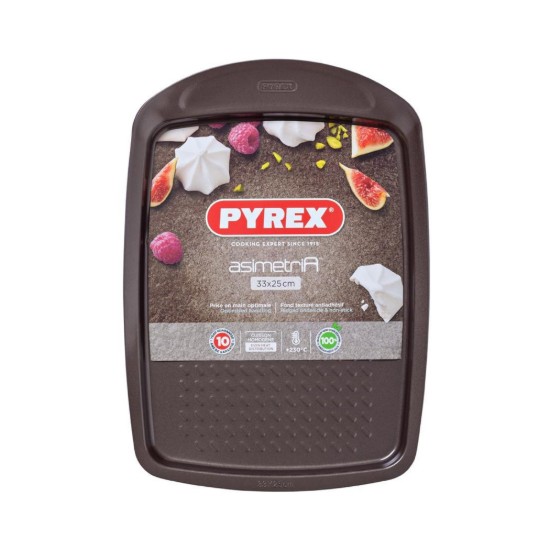 Baking tray, 33 x 25 cm, "ASIMETRIA", carbon steel - Pyrex