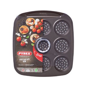 Mini-pizzaschaal, 30 x 28 cm, "ASIMETRIA", koolstofstaal - Pyrex