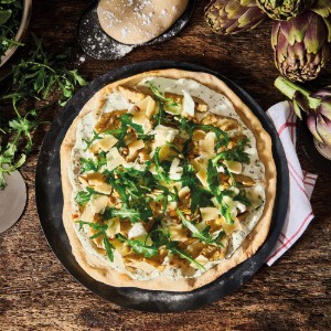 Pizzaplaat, 28 cm, blauw staal - de Buyer