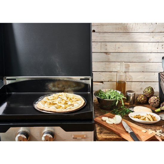 Vassoio per pizza, 28 cm, acciaio blu - de Buyer