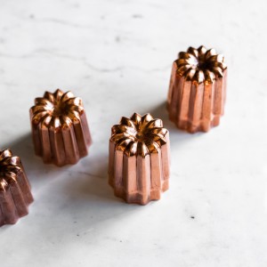 Fluted baking mould, copper, 4.5 cm - de Buyer