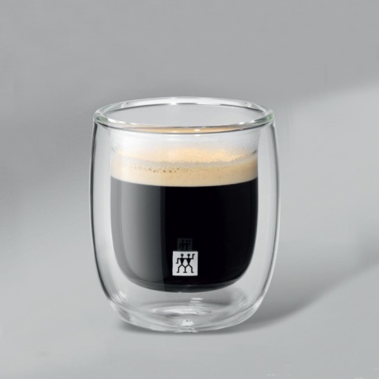 Σετ 2 φλιτζανιών espresso, διπλού τοιχώματος, από γυαλί, 80ml, "Sorrento" - Zwilling