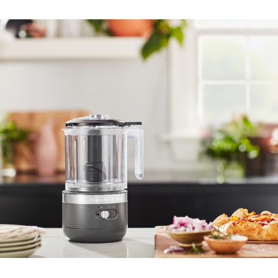 Snoerloze hakmolen, kleur "Charcoal Grey" - merk KitchenAid