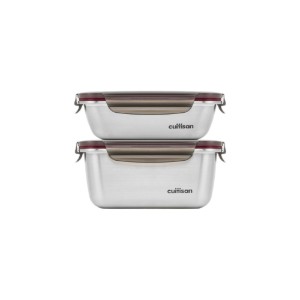 Set of 2 rectangular “Flora” food storage containers - Cuitisan