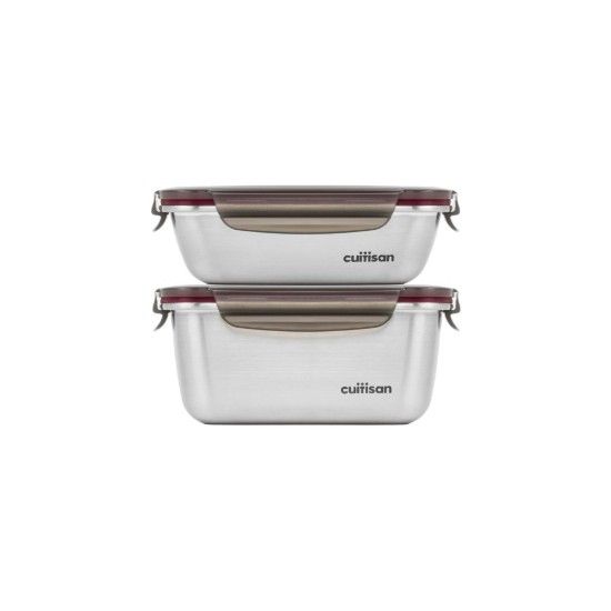 Set of 2 rectangular “Flora” food storage containers - Cuitisan