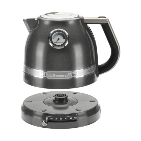 Waterkoker, Artisan 1.5L, "Medallion Silver" kleur - merk KitchenAid
