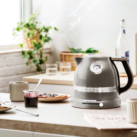 Waterkoker, Artisan 1.5L, "Medallion Silver" kleur - merk KitchenAid