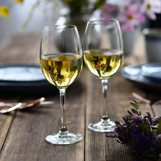 6-teiliges Weißweinglas-Set, aus Kristallglas, 240 ml, „ELITE“ – Krosno