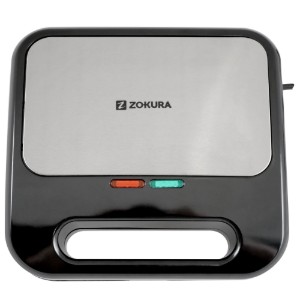 3-in-1 sandwich maker, 2 slices, 800 W - Zokura