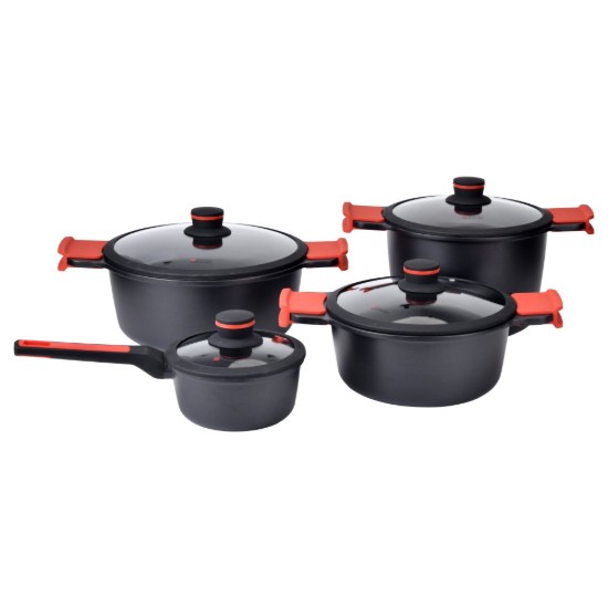 Cookware set, 8 pieces, aluminium, Noble range - Zokura