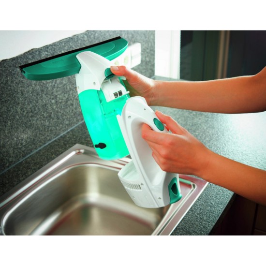 Conjunto de aspirador Dry&Clean para janelas, com limpa-vidros e pega - Leifheit