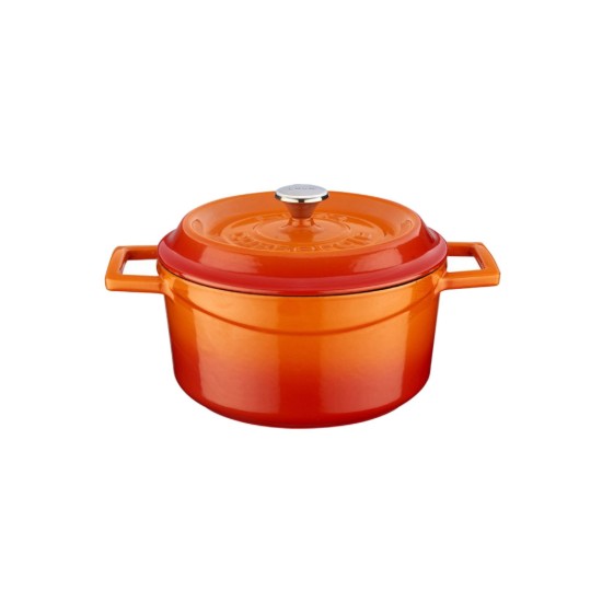 Casseruola, ghisa, 20 cm, "Trendy", colore arancio - LAVA