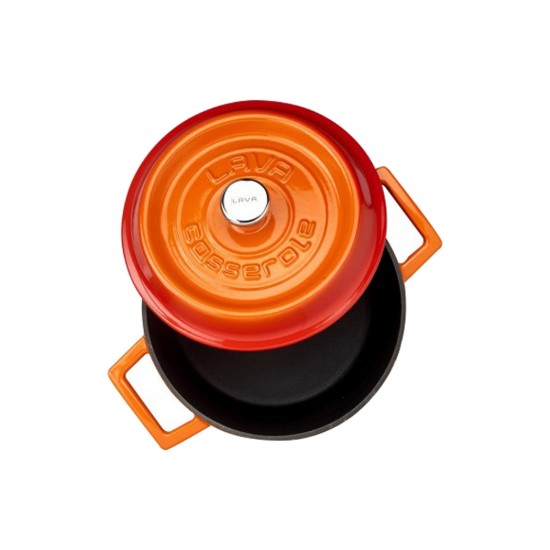 Casseruola, ghisa, 20 cm, "Trendy", colore arancio - LAVA
