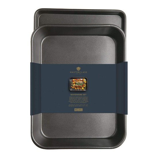 Set bakplaten voor de oven, koolstofstaal - van Kitchen Craft