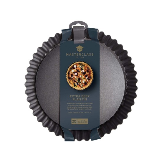Teglia alta per crostate, 25 cm, acciaio - di Kitchen Craft
