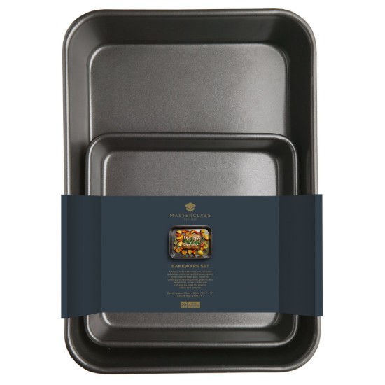 Set van 2 ovenschalen, koolstofstaal - Kitchen Craft