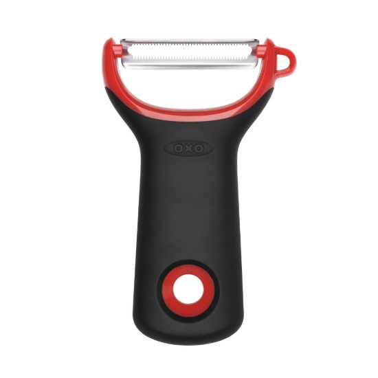 Vegetable peeler with serrated blade, stainless steel, red - OXO