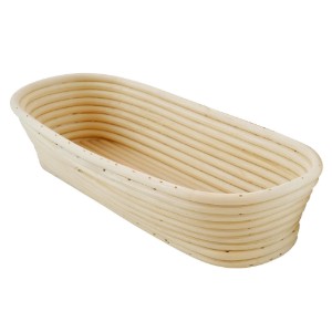 Cestello per lievitazione impasto ovale, 35 x 14 cm, rattan - Zokura