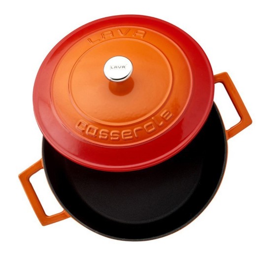 Casserole, fonte, 24 cm, "Folk", couleur orange - marque LAVA