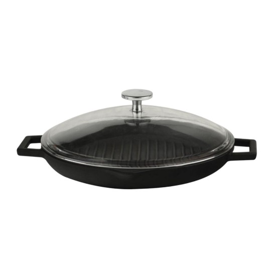 Grillpan, gemaakt van gietijzer, met deksel, 30 cm - LAVA