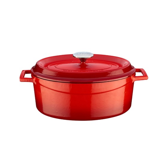 Cacerola ovalada, hierro fundido, "Trendy", 27 cm, roja - LAVA