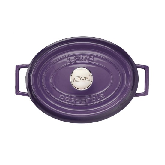 Casseruola ovale, ghisa, 27 cm, gamma "Trendy", viola - marca LAVA