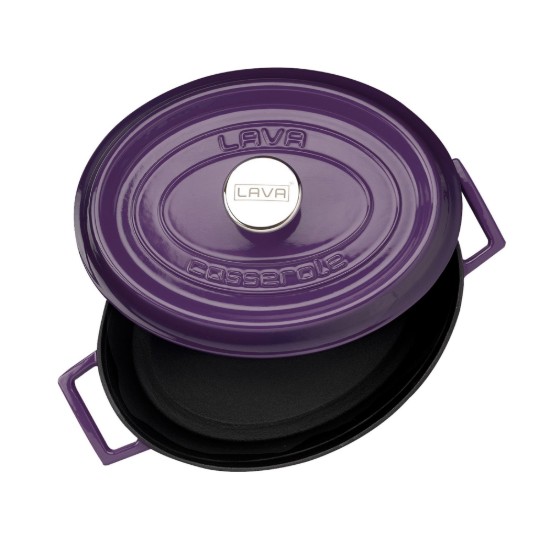 Casseruola ovale, ghisa, 27 cm, gamma "Trendy", viola - marca LAVA