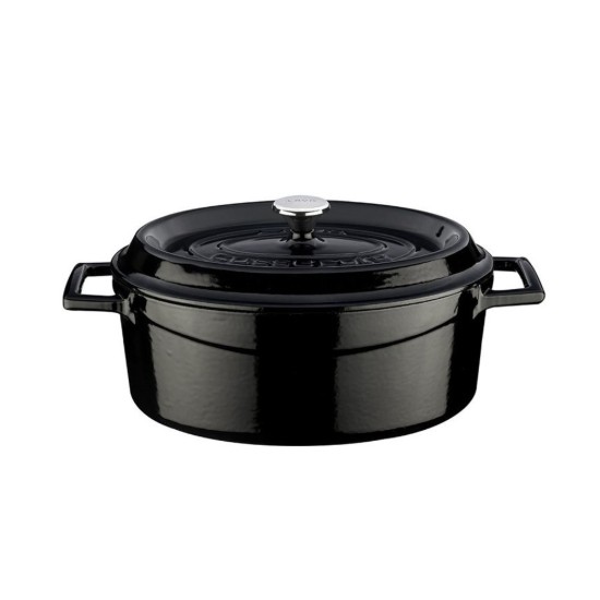 Pentola ovale, ghisa, 27 cm/3,91 L, "Trendy", Nero - LAVA