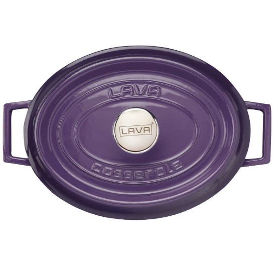 Ovale steelpan, gietijzer, 29 cm, "Trendy", paars - LAVA