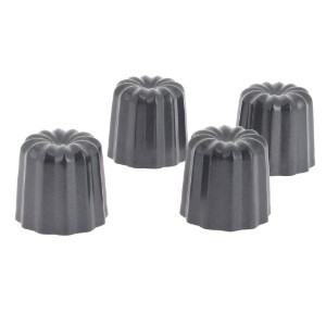 Set di stampi da forno Canneles 4 pezzi, acciaio, 5,5 cm - da Buyer