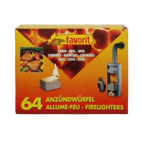 Cubi accendifuoco al cherosene, 64 pezzi