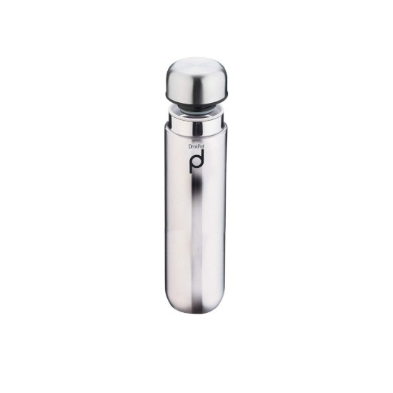 "DrinkPod" thermisch isolerende fles van roestvrij staal, 300 ml, zilverkleur - Grunwerg
