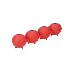 Stampo sferico per ghiaccio, 21,5 x 7 x 4 cm, silicone, rosso - prodotto da Kitchen Craft