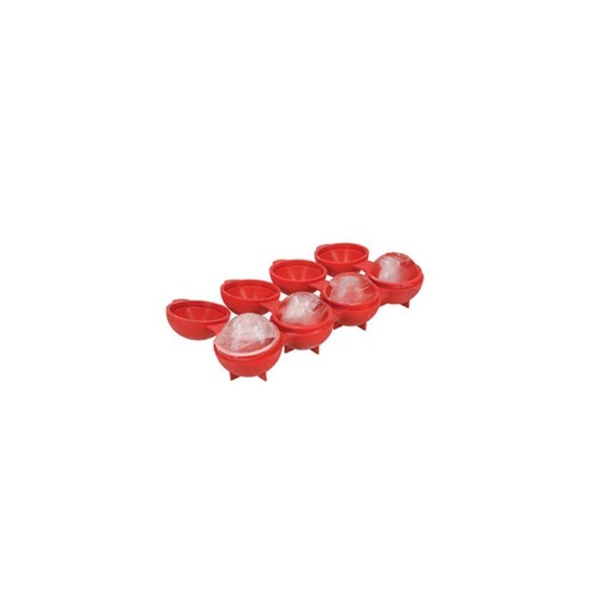 Bolvorm voor ijs, 21,5 x 7 x 4 cm, siliconen, rood - made by Kitchen Craft